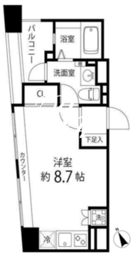 レニール本駒込 1005 間取り図