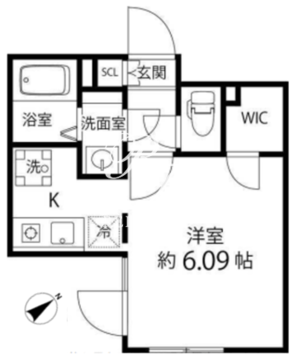 ブランシェ神楽坂 302 間取り図