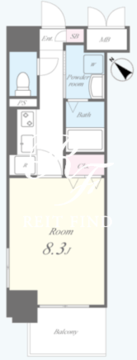 ランエージ新御徒町 801 間取り図