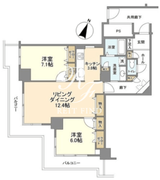 トルナーレ日本橋浜町 4209 間取り図