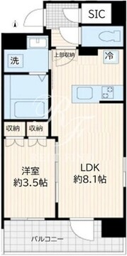 アルカンシエル新宿大京町 202 間取り図