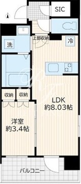 アルカンシエル新宿大京町 502 間取り図