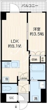 アルカンシエル新宿大京町 206 間取り図