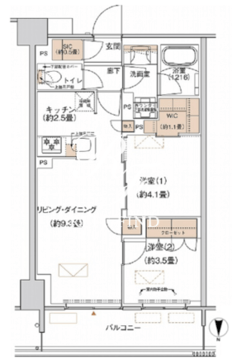 プライムネクサス大森北 638 間取り図