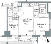 パークアクシス仲御徒町 1202 間取り図