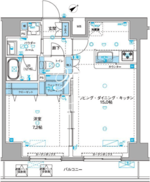 ジェノヴィア浅草3グリーンヴェール 402 間取り図