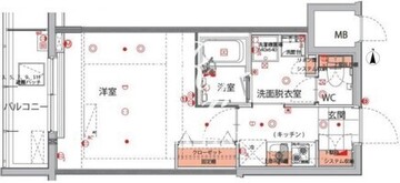 ハーモニーレジデンス菊川ステーションフロント 408 間取り図