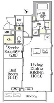 ラペルラ目黒東山 201 間取り図