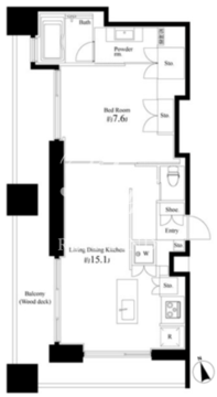 スクエアガーデン池袋 1104 間取り図