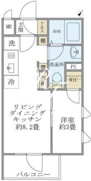 コンポジット渋谷初台 301 間取り図