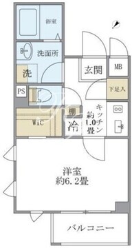 コンポジット渋谷初台 406 間取り図