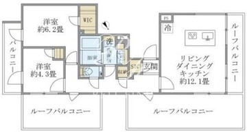 コンポジット渋谷初台 501 間取り図