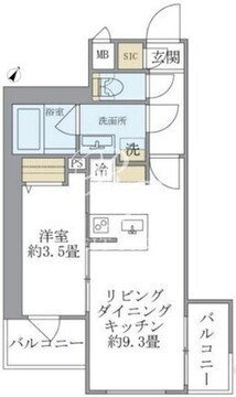 コンポジット渋谷初台 103 間取り図