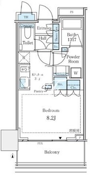 パークタワー西新宿 509 間取り図