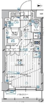 レガリス高田馬場2 405 間取り図