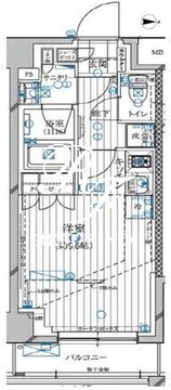 レガリス高田馬場2 605 間取り図