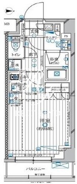 レガリス高田馬場2 304 間取り図