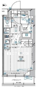 レガリス高田馬場2 704 間取り図