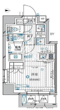 レガリス高田馬場2 201 間取り図