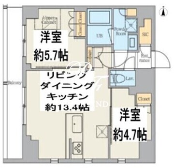 クレストコート東日暮里 201 間取り図