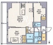 クレストコート東日暮里 1003 間取り図