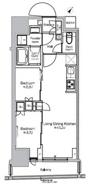 プラウドフラット日本橋馬喰町 602 間取り図