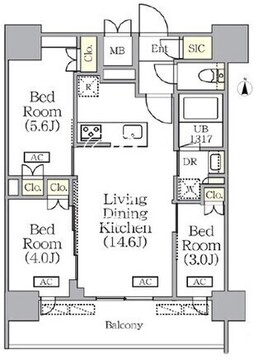 プライムガーデン銀座八丁堀 1201 間取り図