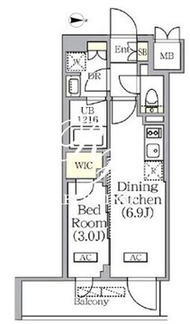 プライムガーデン銀座八丁堀 405 間取り図