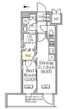 プライムガーデン銀座八丁堀 705 間取り図