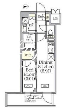 プライムガーデン銀座八丁堀 905 間取り図