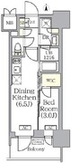 プライムガーデン銀座八丁堀 206 間取り図