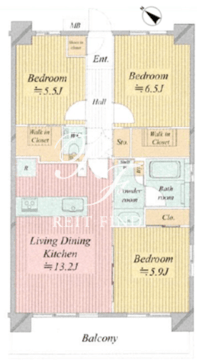 Nステージ船堀 502 間取り図