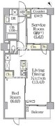 プライムガーデン赤塚 104 間取り図