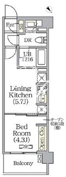 プライムガーデン赤塚 311 間取り図