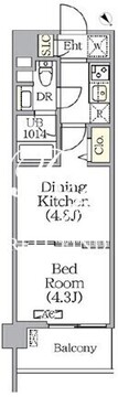 プライムガーデン赤塚 412 間取り図