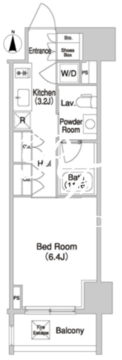 コンフォリア門前仲町 1309 間取り図