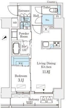 ベルファース八丁堀ウエスト 510 間取り図