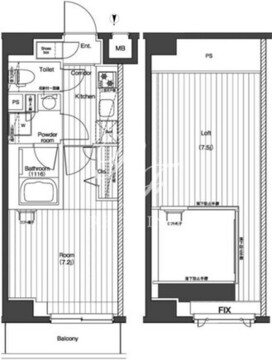 プレミアムキューブG北新宿 801 間取り図