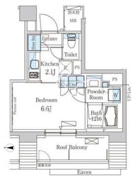 パークアクシス東高円寺 807 間取り図