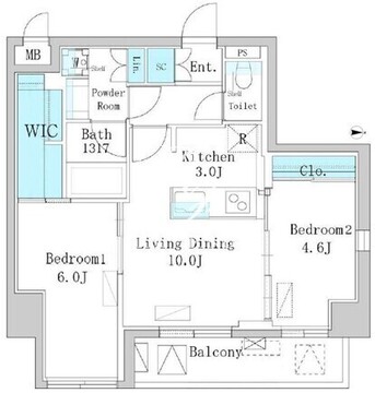 エル・セレーノ錦糸町 203 間取り図