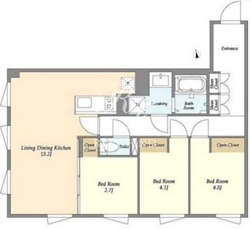 エフローレプルミエ武蔵小山 401 間取り図