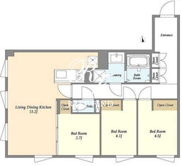 エフローレプルミエ武蔵小山 501 間取り図