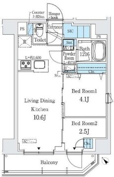 プライムブリス巣鴨 901 間取り図