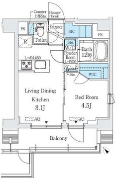 プライムブリス巣鴨 1101 間取り図