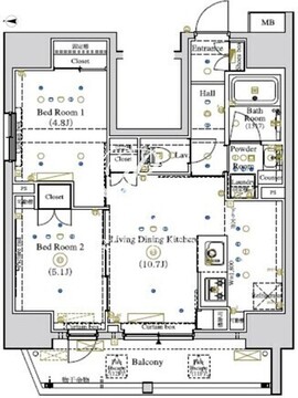 ルミード南千住 1201 間取り図