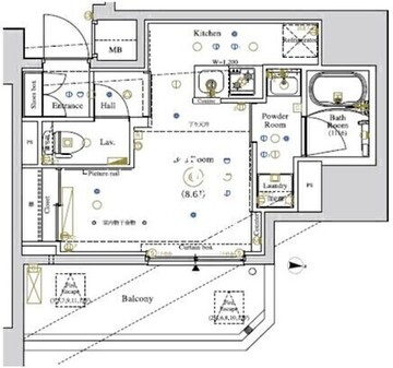 ルミード南千住 1202 間取り図