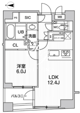 シーズンフラッツ日本橋人形町プレミア 403 間取り図