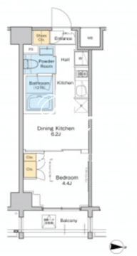 プラウドフラット錦糸町2 903 間取り図