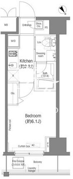 プラウドフラット新大塚 603 間取り図