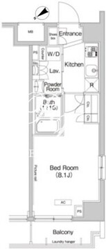 プラウドフラット板橋本町 303 間取り図